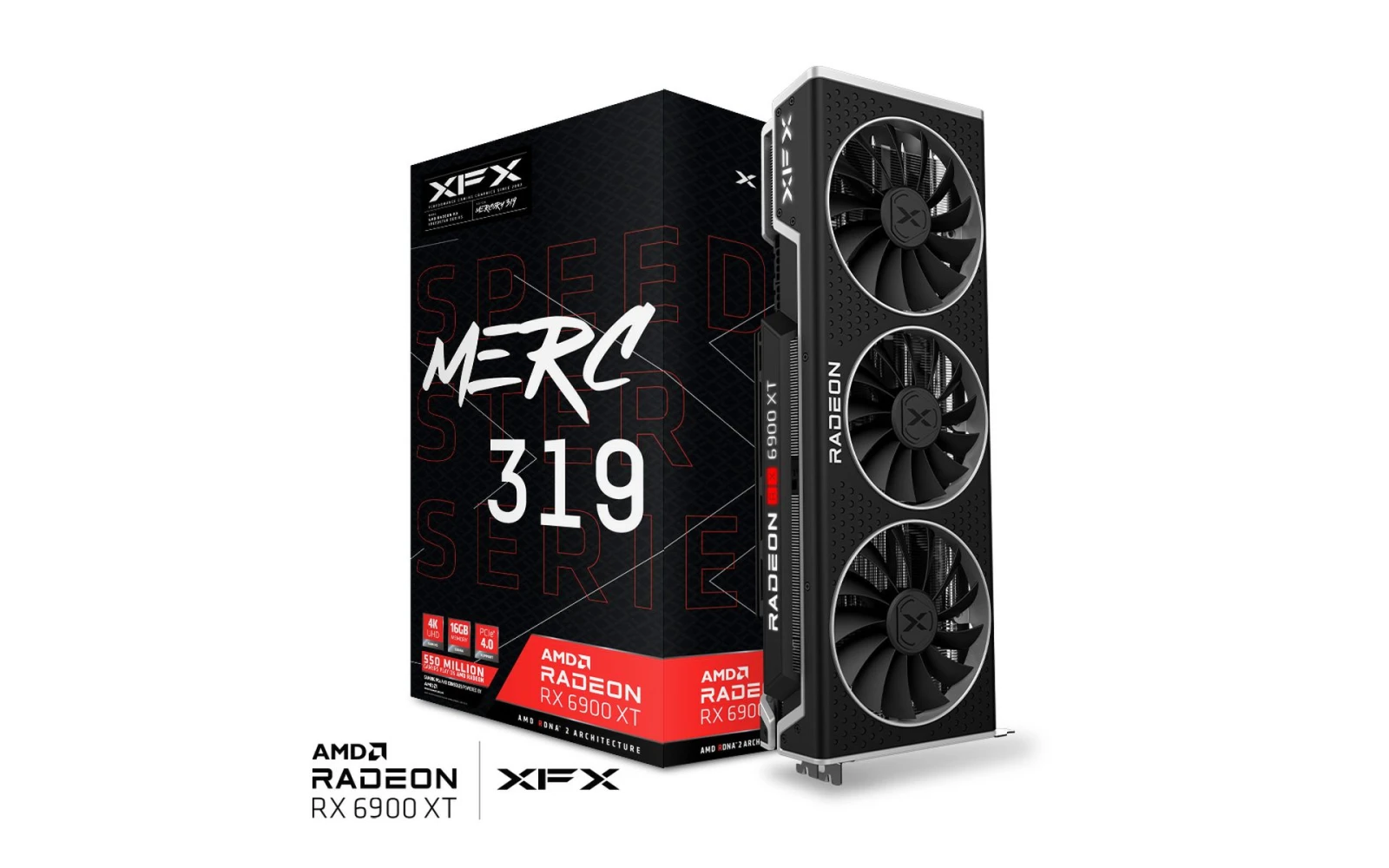 XFX Speedster MERC 319 AMD Radeon RX 6900 XT Limited Black Gaming Graphics